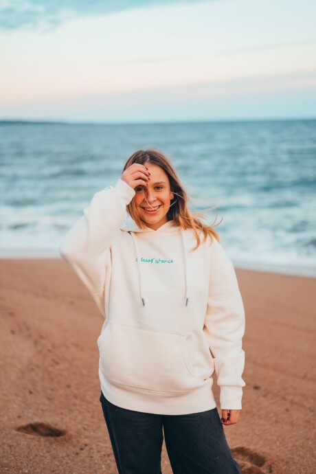 Hoodie Mahalo Bordado / Crudo U