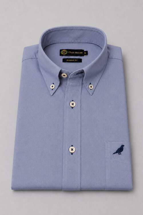 Camisa Cotton Twill Slim Fit Steel