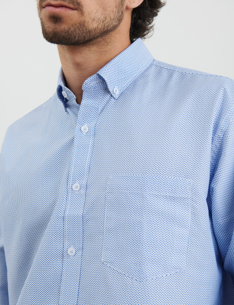 012546 CAMISA HARRINGTON LABEL Blanco/azul