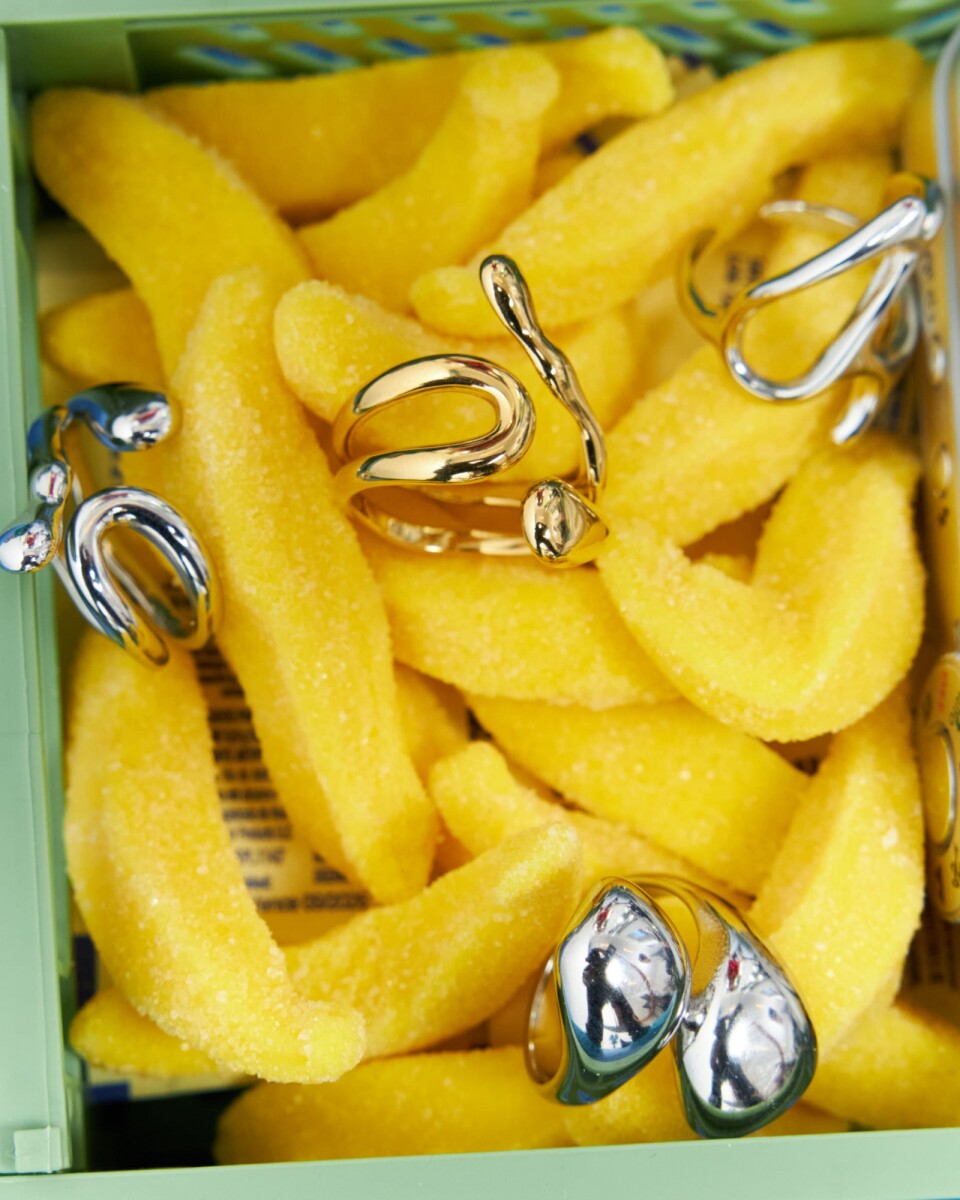 Anillo acero Wavy - dorado 