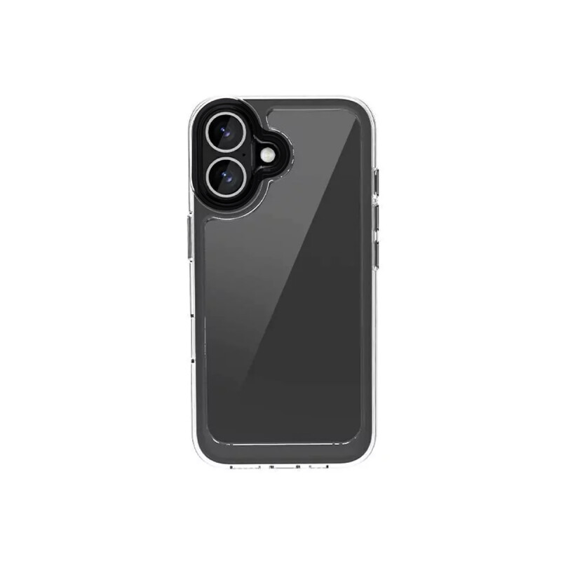 Protector para iPhone 16 con borde de cámara color negro Protector Para Iphone 16 Con Borde De Cámara Color Negro