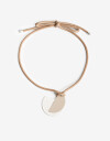 Collares Largos Metal Collar Largo Cordón Chapones - Plateado Plata Cepillada Mate