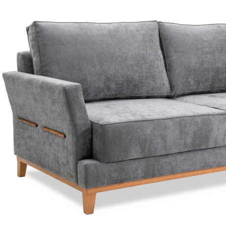 Sofá Amadeus - Tela Microfibra - 2 cuerpos 2222 (Grafito)