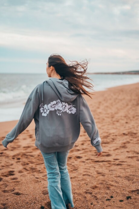 Hoodie Waikiki Bordado / Gris U