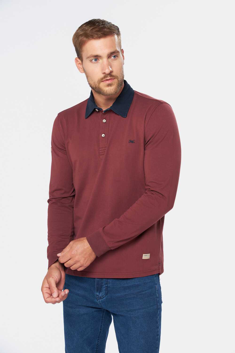 REMERA POLO LISA Bordo