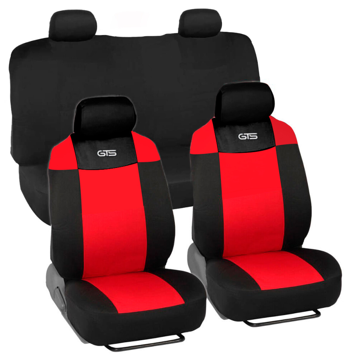 CUBRE ASIENTO - 055 NEGRO ROJO POLYESTER GTS 