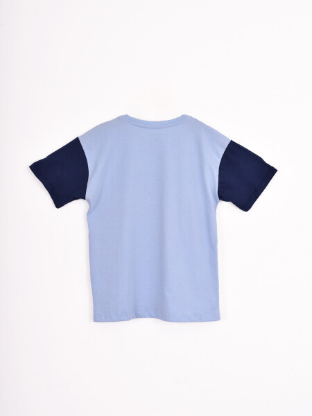 REMERA BLOCK OVERSIZED CELESTE