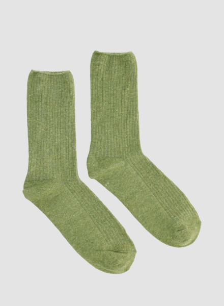 Medias 3/4 tejido soft Verde malva