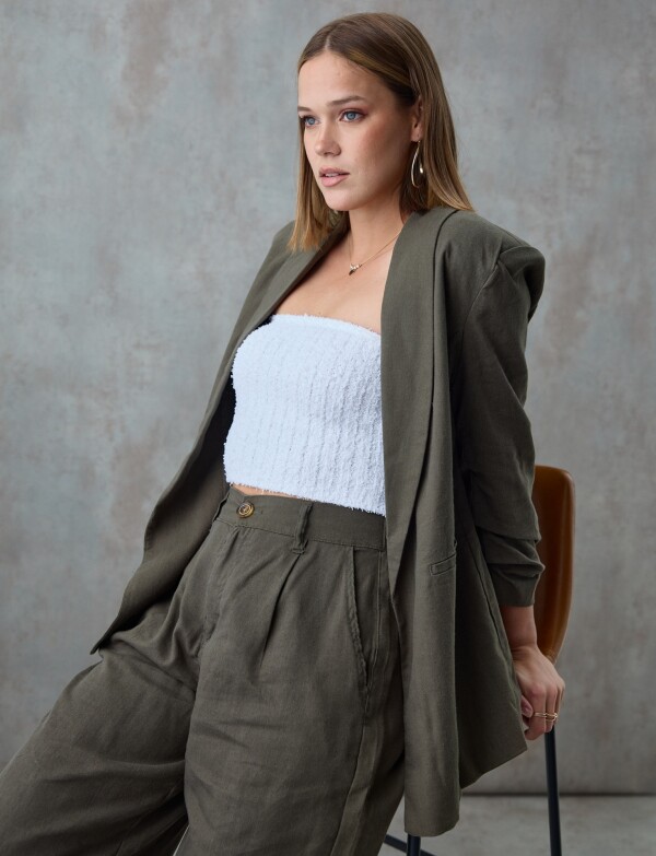 Blazer Lino Mga Frun VERDE