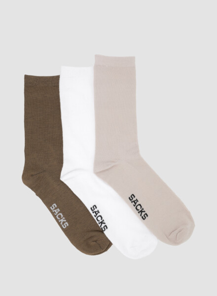 Pack x 3 medias hombre lisas media caña Variante 39