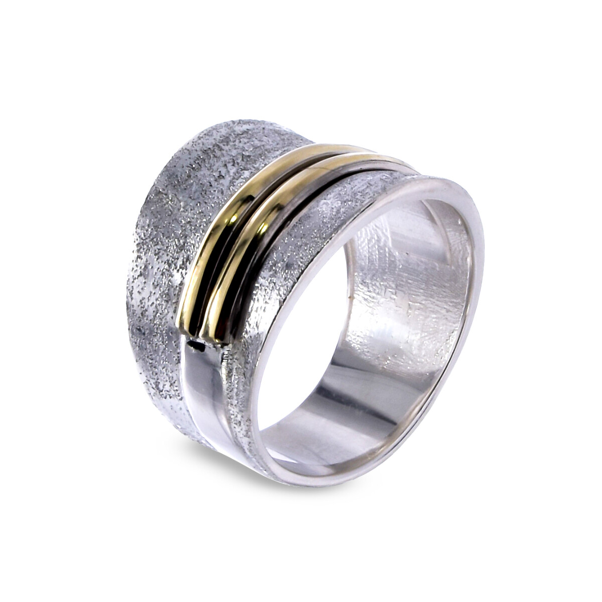 Anillo de plata 925 y double en oro 18 ktes. 