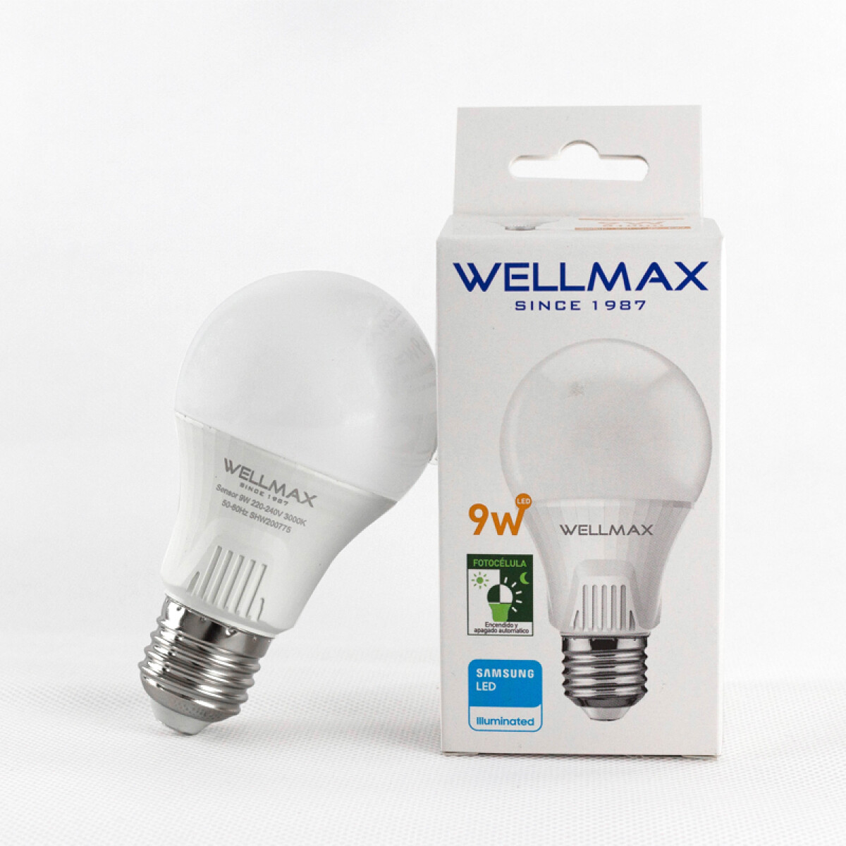 LAMPARA LED C/FOTOCELULA 9W (EQUI 75W) A60-E27 CALIDA WELLMAX ++ - N/a 