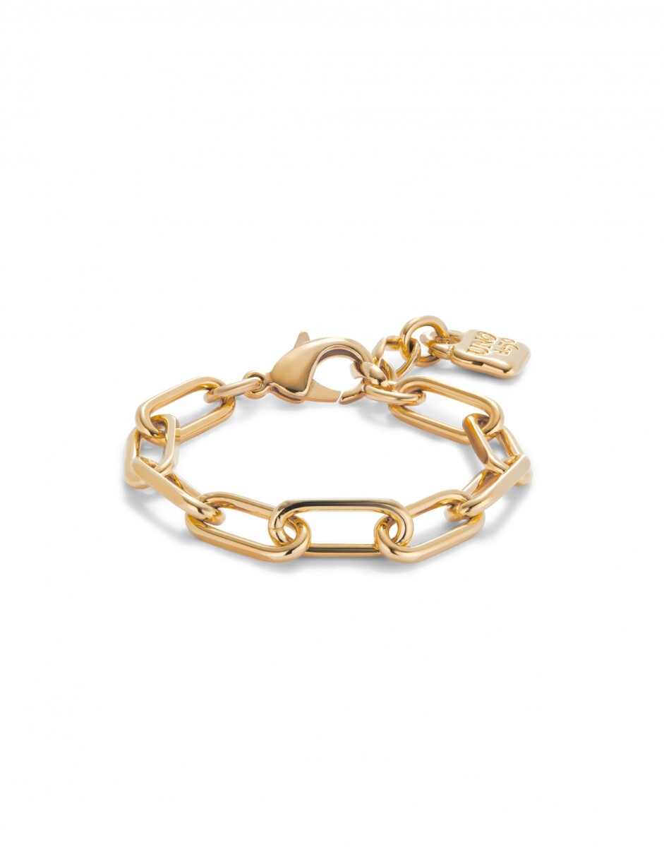 PULSERA CON ESLABONES BAÑADA EN ORO 18K - Pulsera 