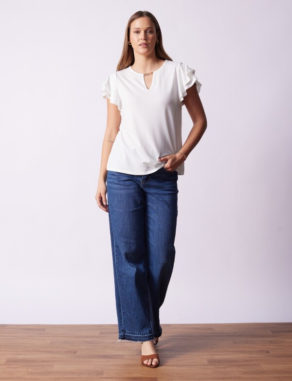Blusa Volados CRUDO