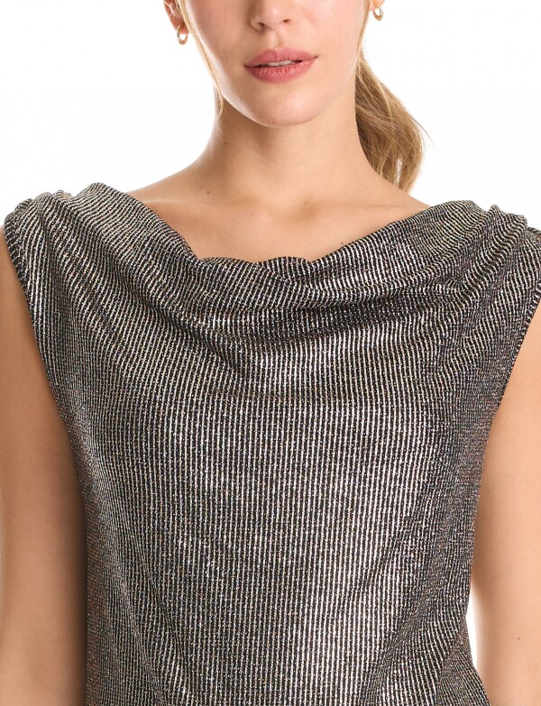 Blusa Metalizada NEGRO/DORADO