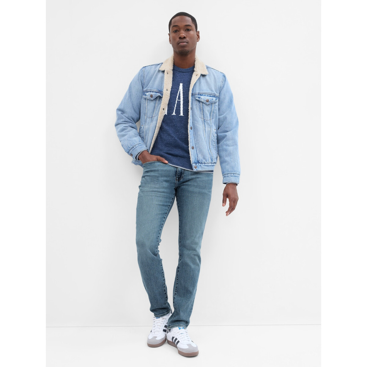 V-SKINNY SOFTMAX MED TELLER - MEDIUM WASH 