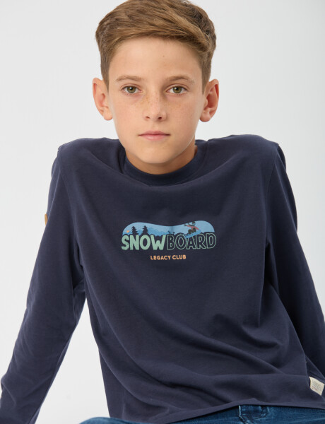 REMERA ESTAMPADA Azul