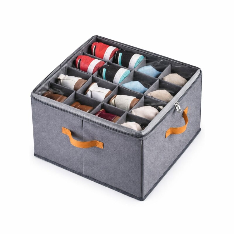 Caja Organizadora Zapatos Divisores Organizador Ajustables Color GRIS Caja Organizadora Zapatos Divisores Organizador Ajustables Color GRIS