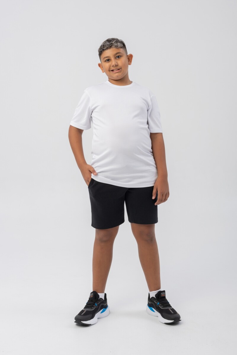 Short Menpi Alta Calidad Moda Niño Deportivo Negro - S/C 