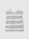 Blusa De Gasa Con Rayas Azul