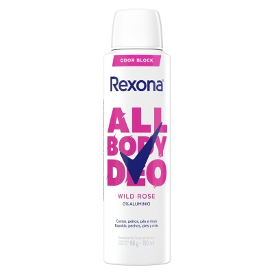 Desodorante Aerosol Rexona All Body Wild Rose 150 Ml. Desodorante Aerosol Rexona All Body Wild Rose 150 Ml.