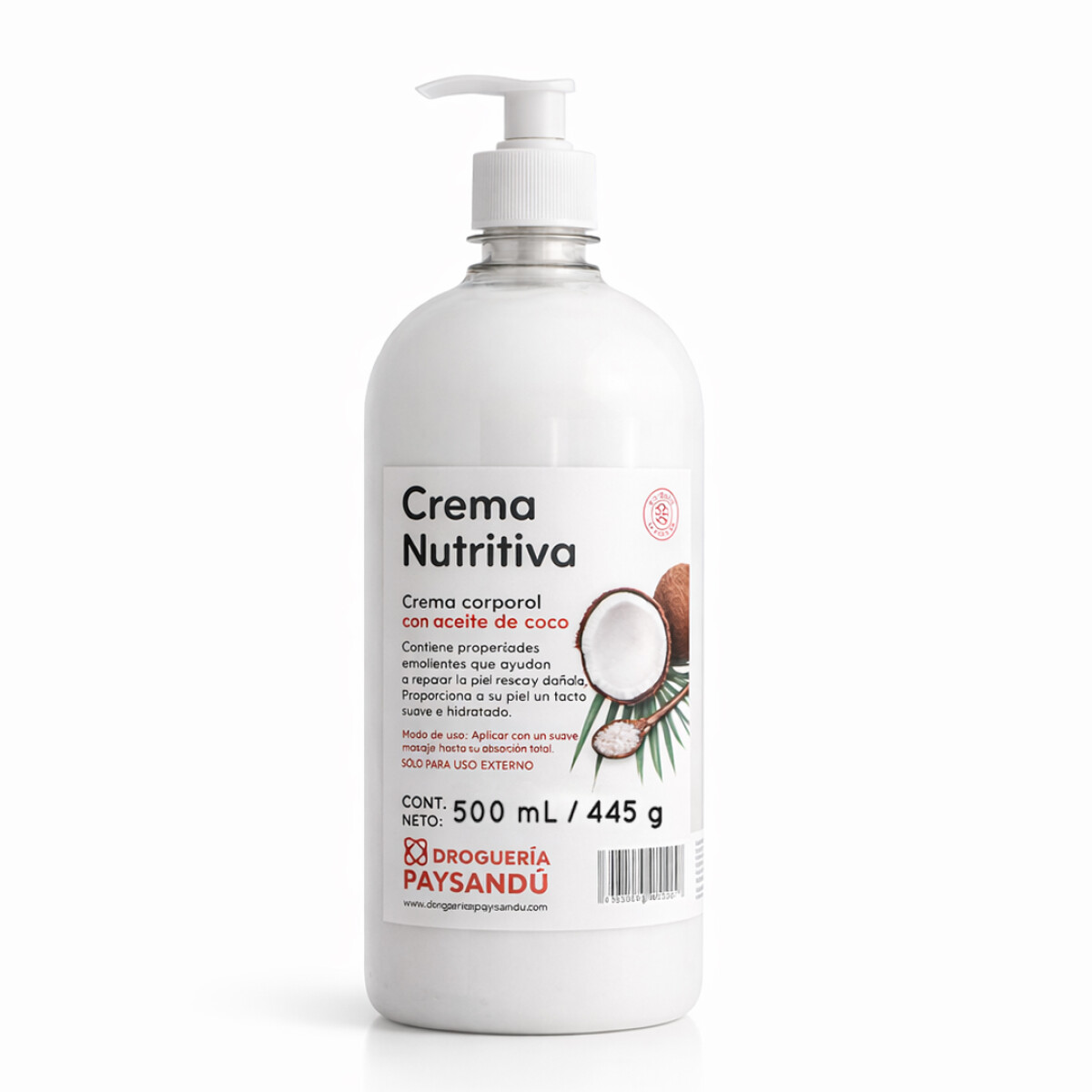 Crema nutritiva con aceite de coco - 500 mL 