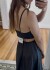Vestido Astral Negro brillo