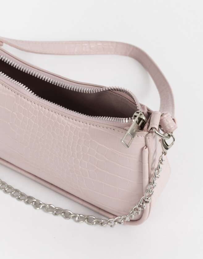 Bandoleras Bandolera Efecto Croco - Rosa Viejo