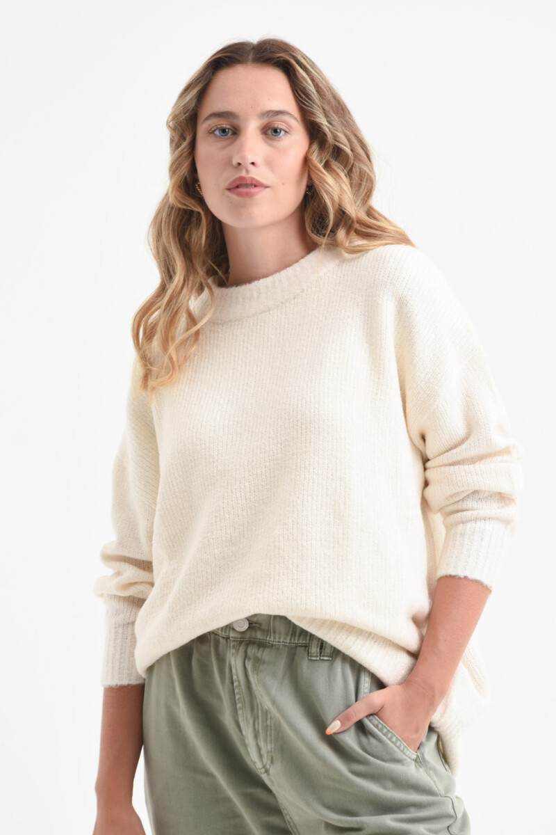 Sweater de punto - Crudo 