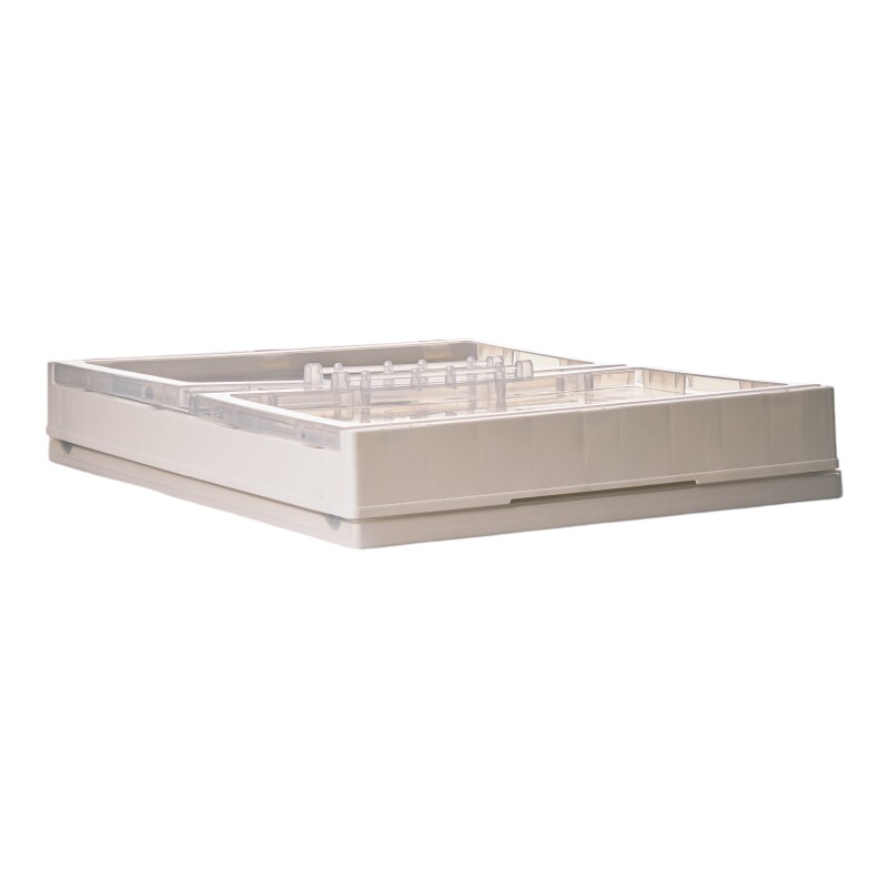 Caja Organizadora Plegable Apilable Plástico Transparente Xl Sin Color
