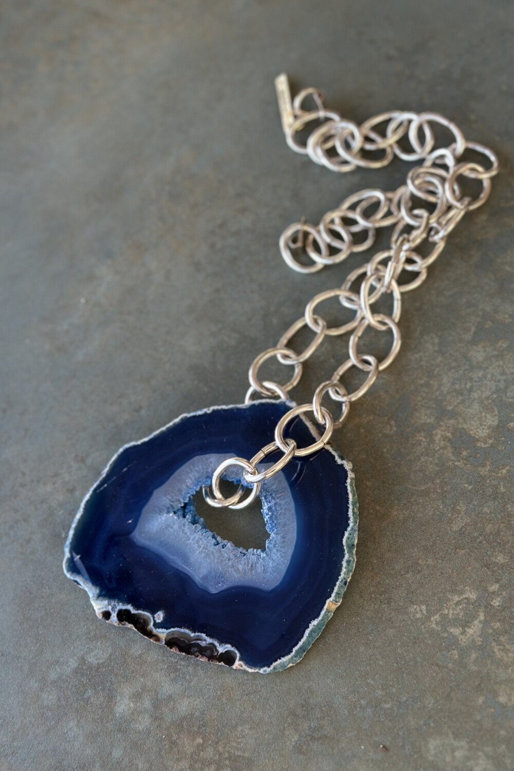 Agata Chain Necklaces Azul