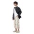 BERMUDA SKATER PRINT XXS-L GRIS CLARO