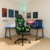 Silla Gamer Lumax Modelo ROM Negro/Verde
