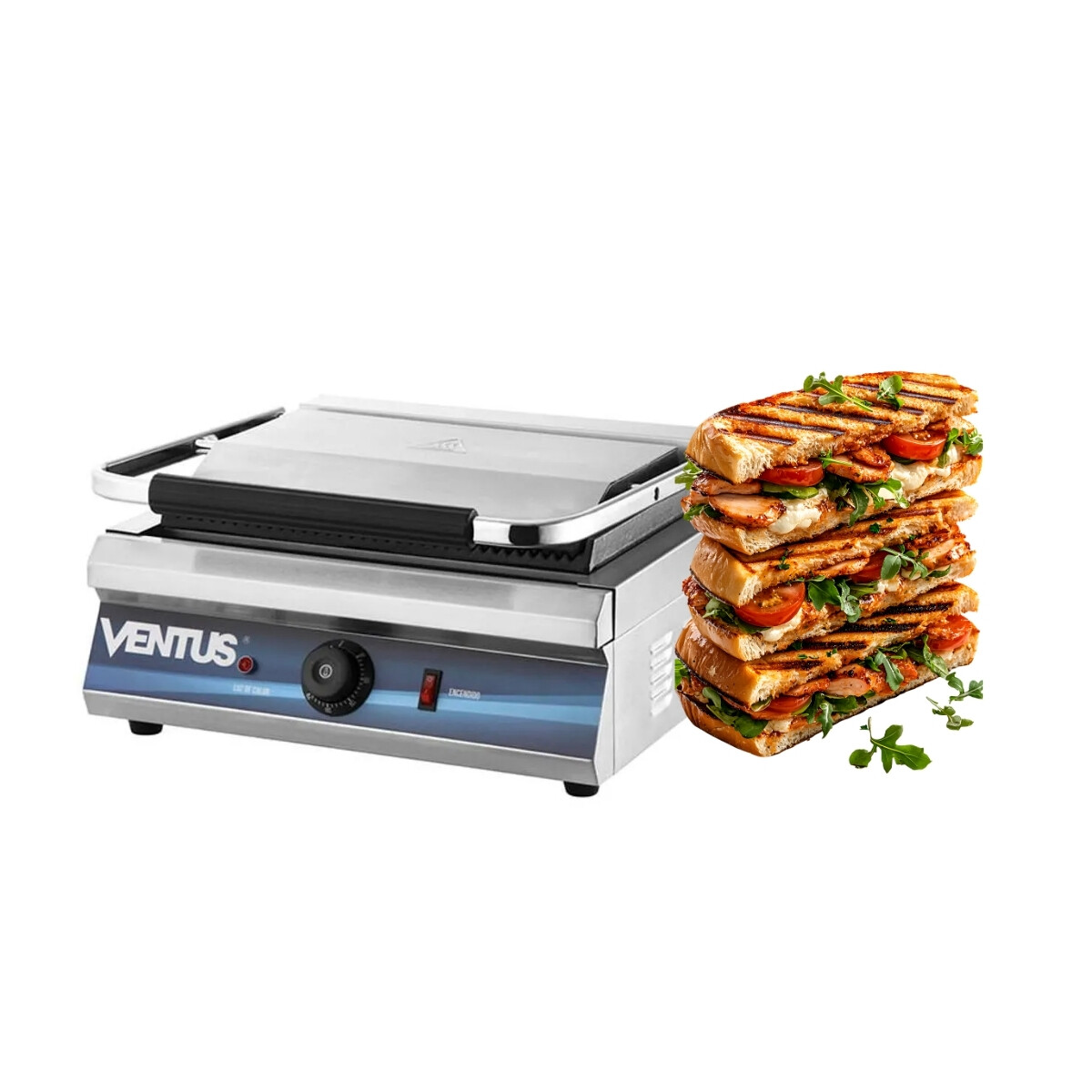 Plancha Grillada con Prensa 