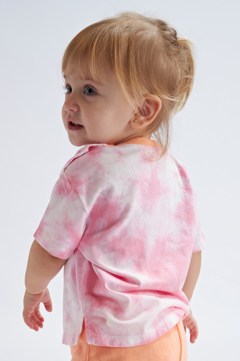 Camiseta manga corta Tye Dye Rosa