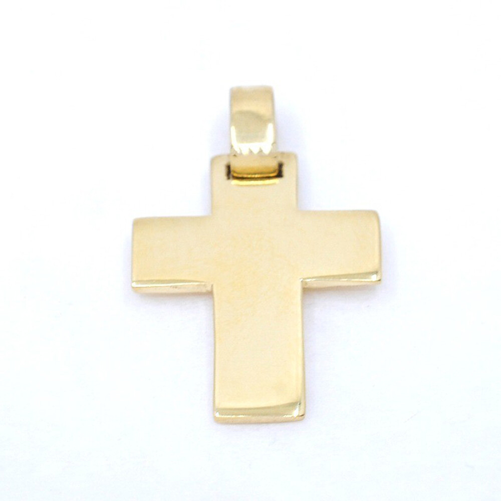 Cruz chata En Oro 18K amarillo Medidas 20X 15 mm Cruz chata En Oro 18K amarillo Medidas 20X 15 mm