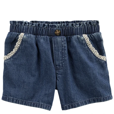 Short Carters de Jean con Encaje AZUL