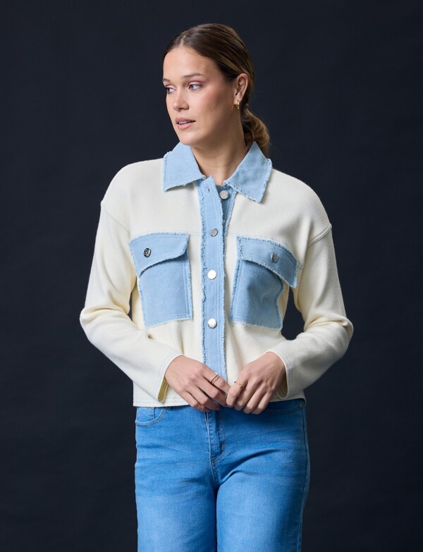 Camperita Combinada Denim CRUDO/MULTI