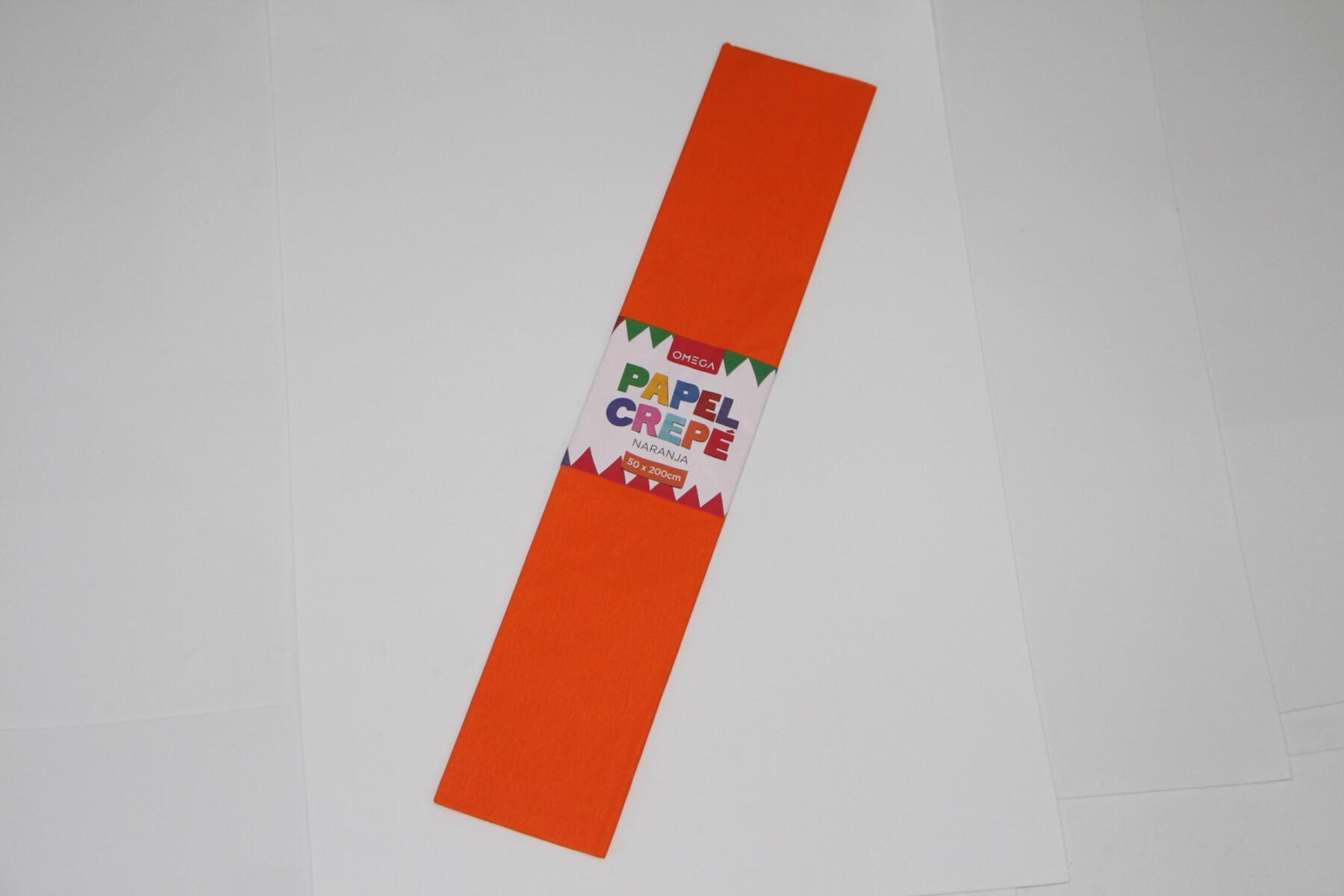 PAPEL CREPE 2MTS.X0.50 - COLOR NARANJA 