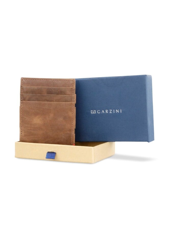 WALLET ESSENZIALE BRUSHED BROWN