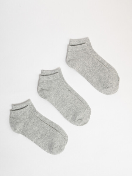 Pack x 3 medias tobillera Gris