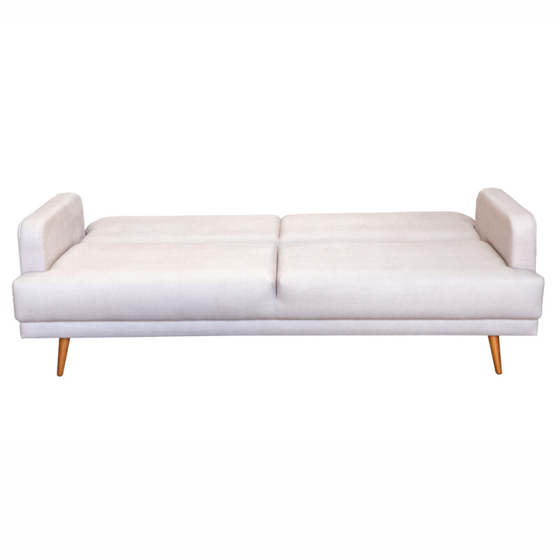 SOFA CAMA NORDICO TELA CLARA - ALMOHADONES BEIGE -PRODUCTO CON DETALLES - OUTLET SOFA CAMA NORDICO TELA CLARA - ALMOHADONES BEIGE -PRODUCTO CON DETALLES - OUTLET