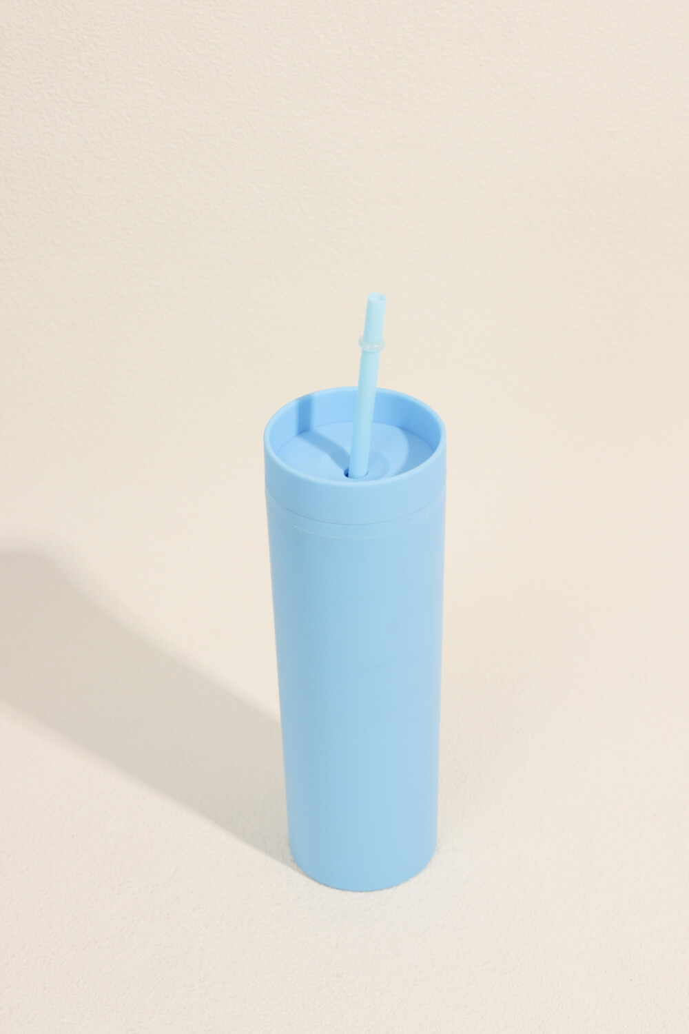 Vaso Con Tapa + Sorbito Beverly Alto Azul Indigo