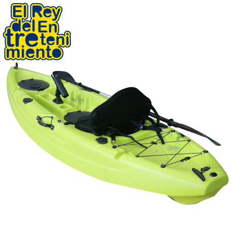 Bote Kayak Piraña Coast Lango Profesional + Asiento + Remo Lango Verde Oscuro