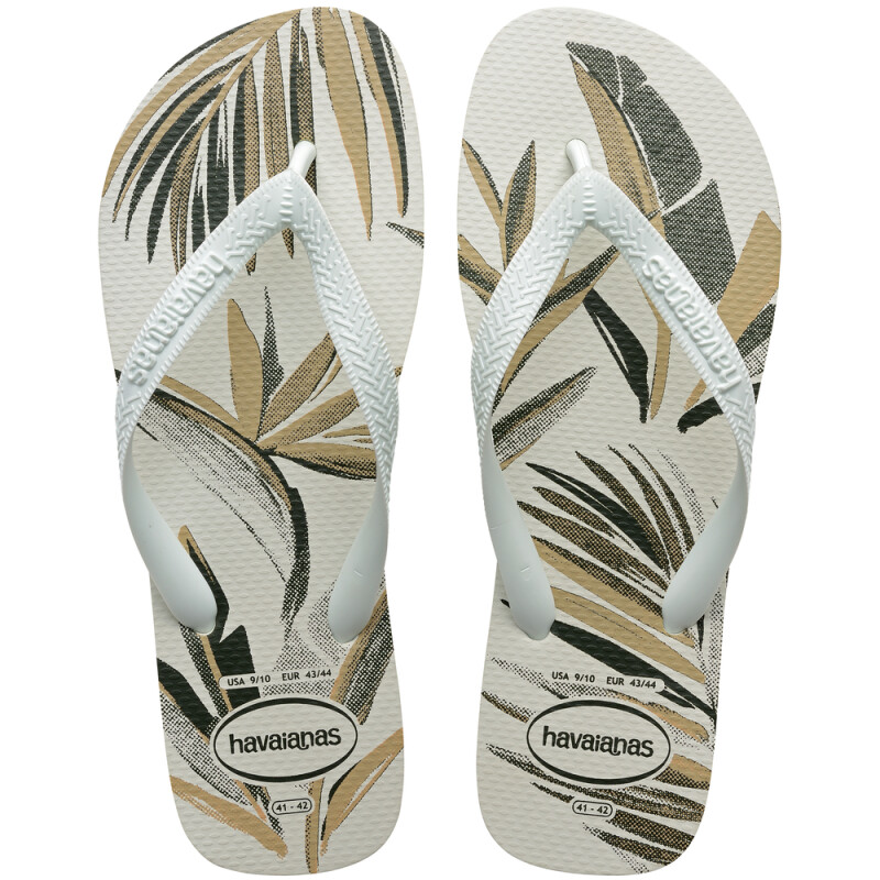 Sandalias Havaianas Aloha Hombre Blanco/blanco/verde Oliva