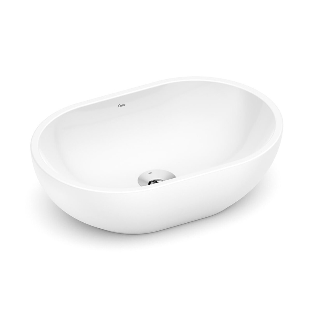 Bacha De Apoyo Oval Modelo Basic R3 Color Blanco 