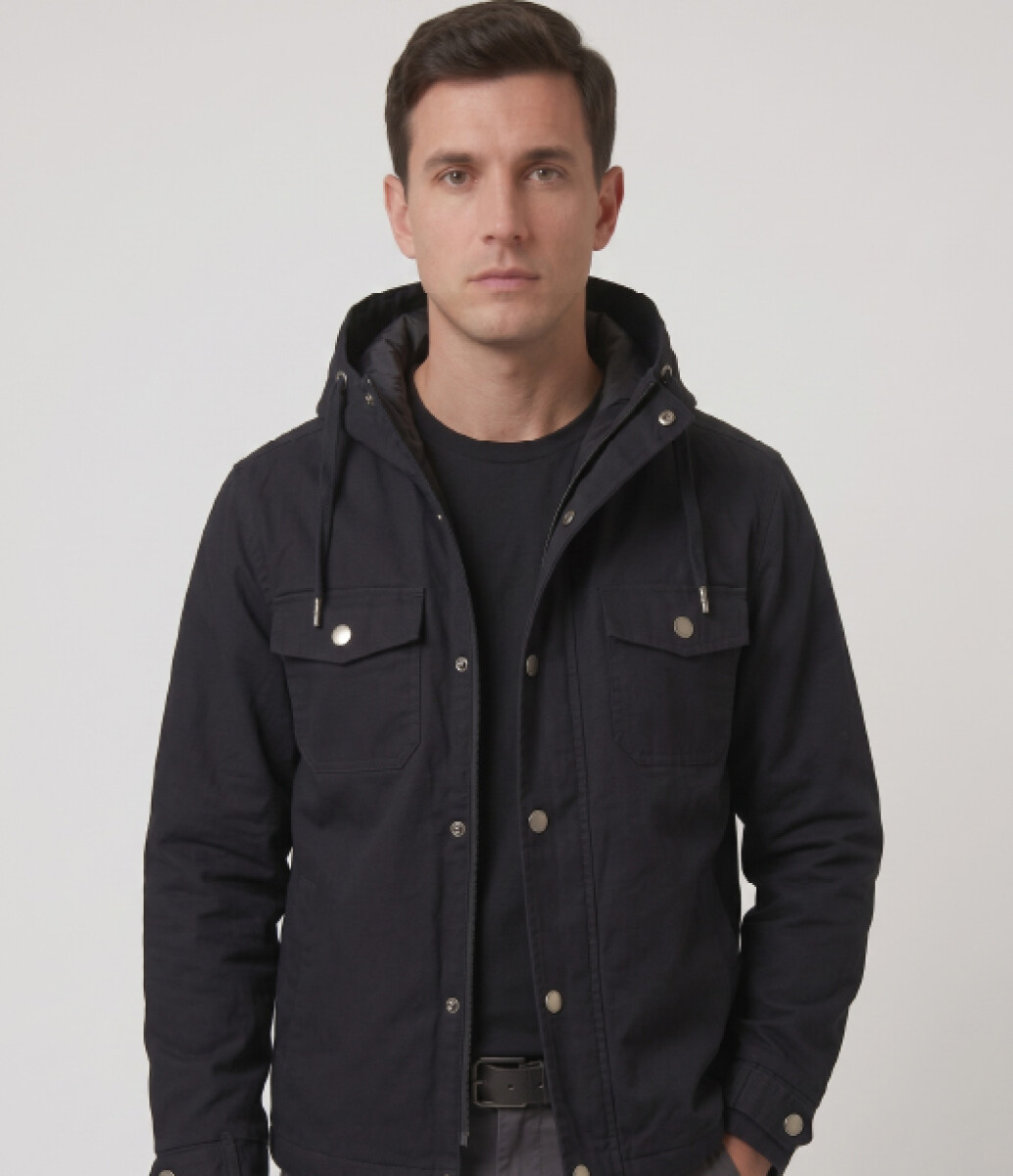 CAMPERA GABARDINA - NEGRO 