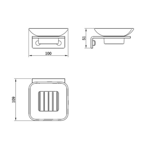 JABONERA COMBINADA METAL MATE NEGRO PARA BAÑO ACERO NEGRO