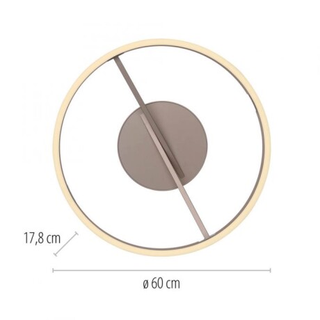 Plafón led doble anillo 42w 60cm regulable a control remoto con varias funciones, Champagne Plafón led doble anillo 42w 60cm regulable a control remoto con varias funciones, Champagne