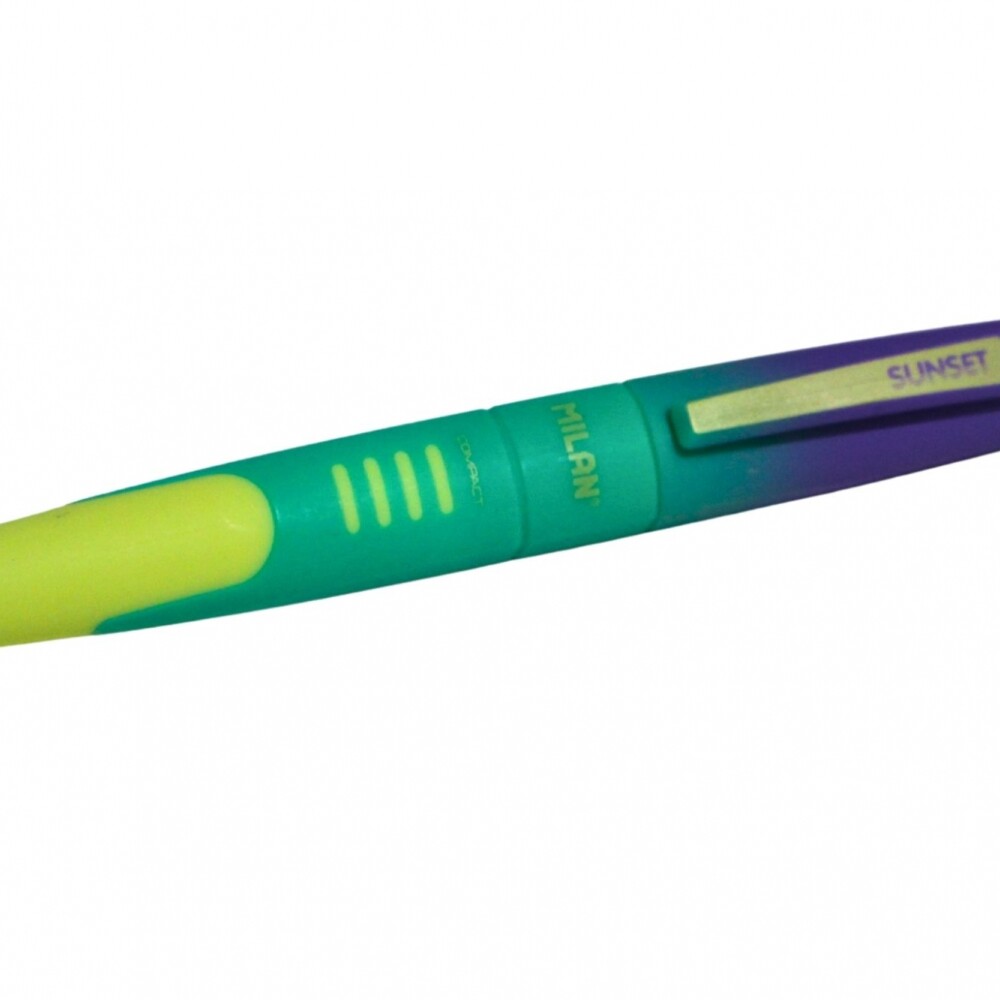 BOLIGRAFO MILAN SUNSET MODELO 176568920 COLOR AZUL COLOR CAPUCHON AMARILLO